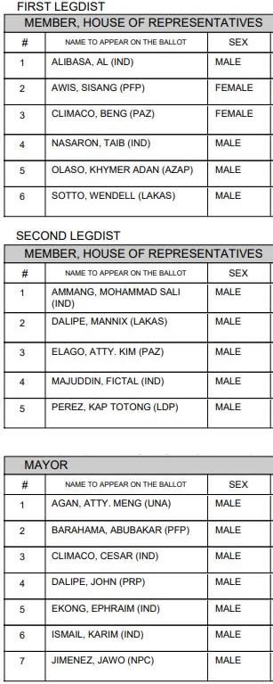 list of zamboanga city councilors|LIST: Zamboanga City Candidates for Congressman, Mayor, Vice .